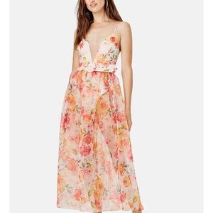 For love & lemons peony maxi dress coral